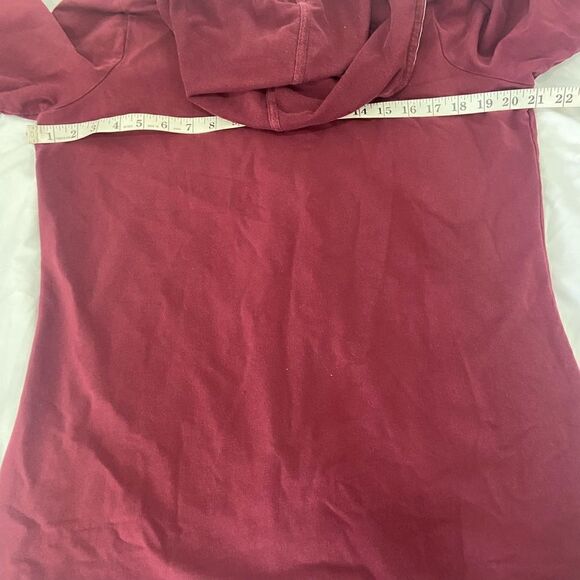 Sport Savvy women’s snap button burgundy jacket size small cream rivets size M - Picture 9 of 12